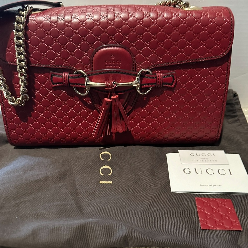 Gucci Guccisma Red Shoulder Bag